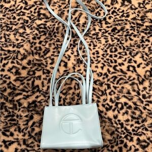 Telfar Light Blue Small Tote Crossbody Bag
